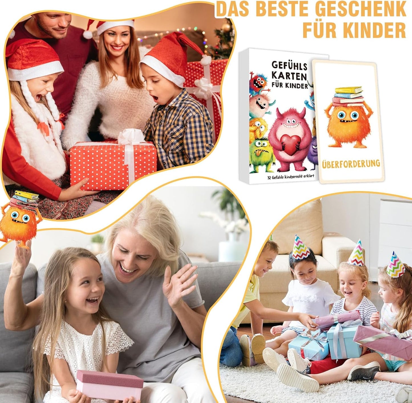 Gefühlskarten Für Kinder, 32 Emotionsmonster Mit Erklärungstexten Gefühlsmonster Karten-Set – Für Kindergarten & Grundschule Zur Selbstregulation Und Für EIN Gutes Gefühl