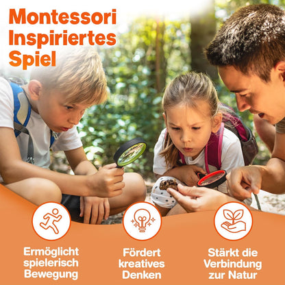 50X Entdeckerkarten Für Kinder (ALLE 4 Jahreszeiten) - Spannendes Suchspiel Zum Natur Entdecken - 100 Aufgaben - Outdoor Spiele Für Kinder - Geschenk Junge Und Mädchen Ab 4, 5, 6, 7, 8 Jahre